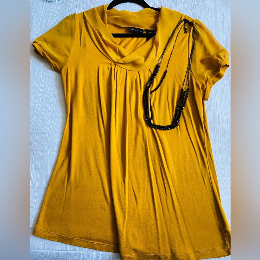 NY&Co Sheer Sleeve Shirt